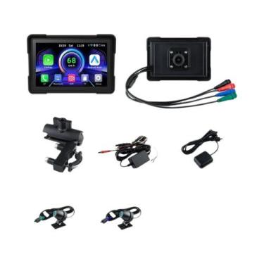 Imagem de Tela De Navegação GPS Portátil Para Motocicleta De 5 Polegadas Com Car