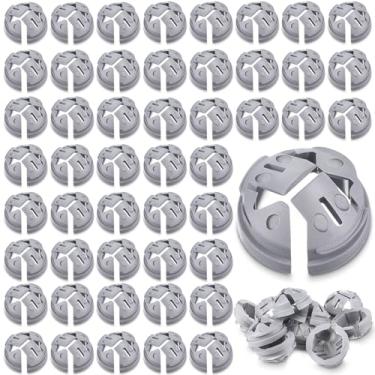 Imagem de Sintuff 500 peças 3/8 pol. - 1/2 pol. Botão não metálico Push-in Bulk Connector Gray NM Cable Connector Electrical Conduit Fittings Fits for 1/2 Inch Knockouts