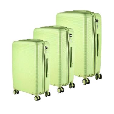 Imagem de Kit Mala 35Kg + 23Kg + 10Kg Polipropileno Inquebrável Verde