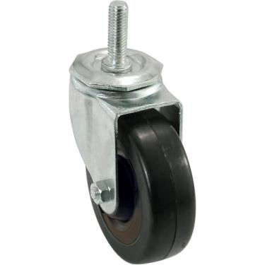 Imagem de Shepherd Hardware 9023 Rodízio giratório de borracha macia de 10 cm, diâmetro da haste...