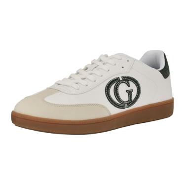 Imagem de GUESS Tênis masculino Borge, Branco/Verde Escuro Multi 142, 43