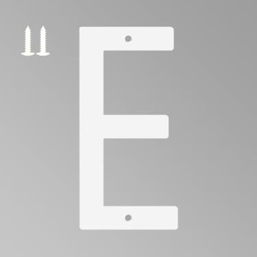 Imagem de Números de casa branca de 15 cm para uso externo, letras de metal para placas externas, letras de endereço de casa de alumínio antiferrugem para decoração de porta da frente, escritório e jardim