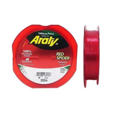 Imagem de Linha para Pesca Araty Red Spider Invisível Vermelha 0,30mm 300m 14,6lb
