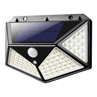 Imagem de Luminária Solar Parede 100 Led Sensor Presença - Preto