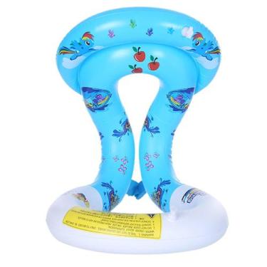 Imagem de Anel animal bonito da natação da criança dobro inflável dos airbags pa