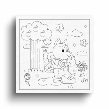 Imagem de Tela Para Pintar Canvas Infantil Desenho 20x20cm (Opção 3)