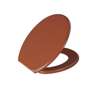 Imagem de Assento SanitáRio Oval Universal | Tampa PráTica Com Design Moderno Para Seu Banheiro(Caramelo Escuro)