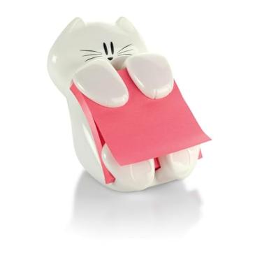 Imagem de Suporte para notas adesivas Post-it CAT-330, design de gato, branco