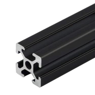 Imagem de 1pcs 20x20mm Black Aluminum Profile European Standard Anodized Linear Guide Aluminum Extrusion Profile, 100-900mm Long for CNC 3D Printer Parts Linear Guide(450mm)