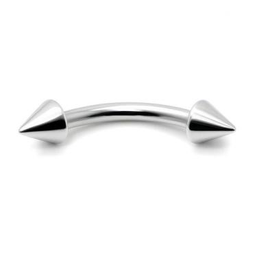Imagem de Piercing Curvo para Sobrancelhas e Rook em Aço Cirúrgico Spike - M2 Pi
