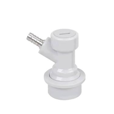 Imagem de Tampa de carbonatação caseira e kit de desconexão de trava de esfera farpada de 5/16" para barril de garrafa PET, dispensador de CO2 para carbonatar refrigerante, cerveja e suco(Gas barb)