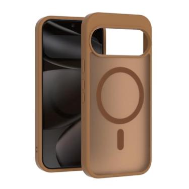 Imagem de ZCDAYE Capa para Google Pixel 10 Pro XL compatível com Magsafe, capa de telefone transparente fosca à prova de choque anti-impressão digital para Google Pixel 10 Pro XL (6,8 polegadas), cáqui