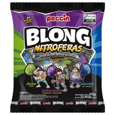 Imagem de Pirulito com Recheio de Chicle Nitrosferas - 672g - Blong