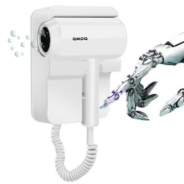 Imagem de Secador de cabelo montado na parede GMDQ Hotel Bathroom com suporte