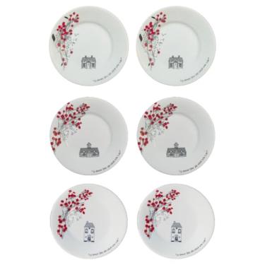 Imagem de Jogo Pratos Sobremesa Porcelana Azevinhos Natal Coleção Azevinhos Mesa Posta Decorado Só Art’s (6)