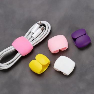 Imagem de 25 clipes de cabo adesivos, clipes de suporte de cabo de 3 compartimentos, clipes de cabo adesivos para cabos de carregamento, PC, escritório, casa, enrolador de fio elétrico de mesa