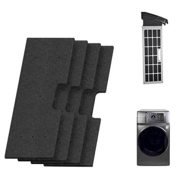 Imagem de Kit de limpeza combo de lavadora e secadora GE - WH01X35719 Substituição de filtro de fiapos e escova de ventilação para secadora - Filtro de esponja reutilizável e lavável compatível com modelos