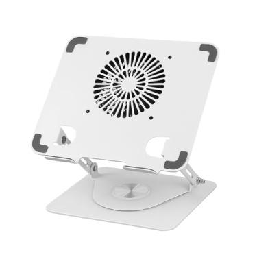 Imagem de Suporte para Notebooks e Tablets até 17", Ajustável 360°, com Cooler, Ez cool NS-576 - Cinza