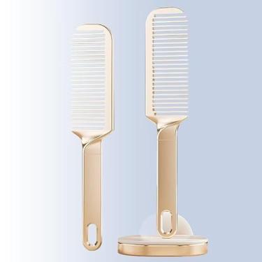 Imagem de Pente de cabelo para mulheres e homens, pente de cabelo durável para desembaraçar com alça, pente desembaraçador grande para cabelo fino e liso