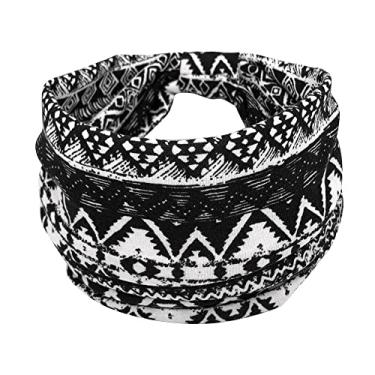 Imagem de Faixa de cabelo feminina Boho para treino, ioga, elástico, turbante absorvente de suor, acessório de cabeça esportivo (05)