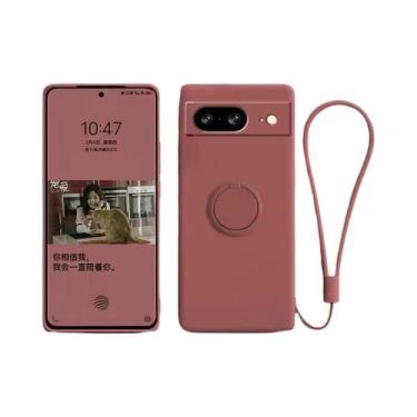 Imagem de Capa De Silicone De Cor Sólida Para Google Pixel 8 9 pro XL Com Suport