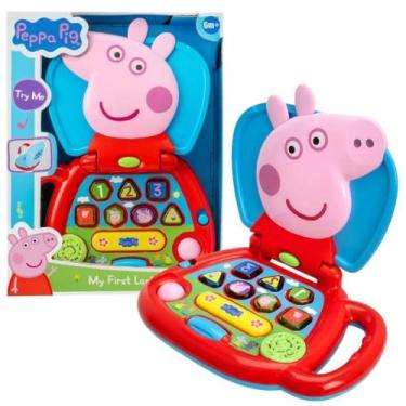 Imagem de Brinquedo Computador Interativo Bebê c/Som e Formas PeppaPig - 7908489