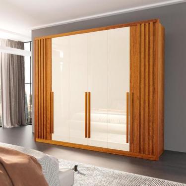 Imagem de Guarda Roupa Casal Lisboa 6 Portas 6 Gavetas Bom Pastor, Naturale/OFF