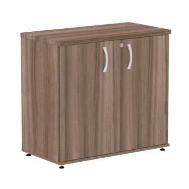 Imagem de Armário Baixo P25 Pandin 80 Cm (largura) Em Mdp Cor Walnut Com 2 Portas E Prateleira