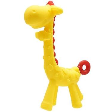Imagem de Mordedor De Silicone Em Formato De Girafinha Amarelo - BENE CASA