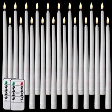 Imagem de Velas cônicas Tuanse LED Flameless 31,5 cm operadas por bateria
