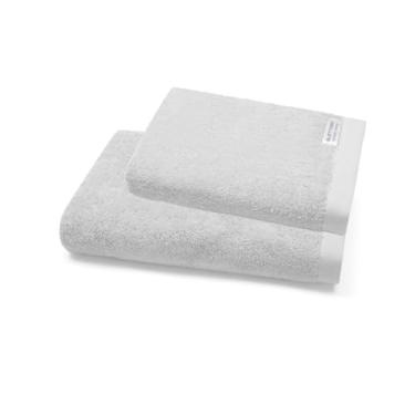 Imagem de ALTIHAUS Jogo de Toalhas Banho e Rosto - 2 Pe�as, Fio Eg�pcio, 100% Algod�o, 630g/m�, Murano - Buettner, Alta Absor��o, Luxo e Conforto em Cada Toque (Prata)