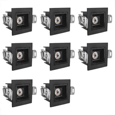 Imagem de 8 Mini Spot Dowlight Quadrado Led 3000K Embutido Bet54