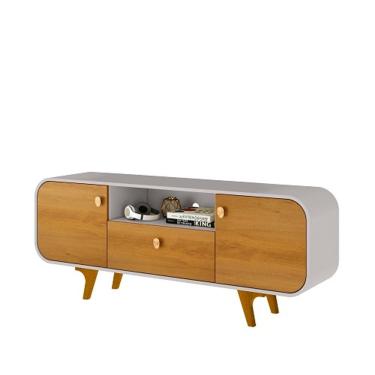 Imagem de Rack Noronha Off White/Naturalle – Bechara Móveis