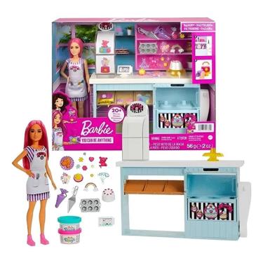 Imagem de Barbie Playset Chef Padaria E Confeitaria Com Massinha e Boneca – 20 peças - Mattel