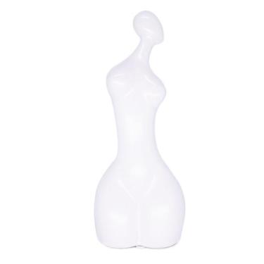 Imagem de Escultura Decorativa Em Cerâmica Corpo Humano Branco 25 cm F04 - D'Ros