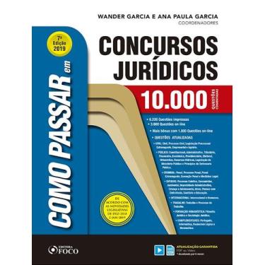 Imagem de Livro - Como passar em concursos jurídicos - 10.000 questões comentada