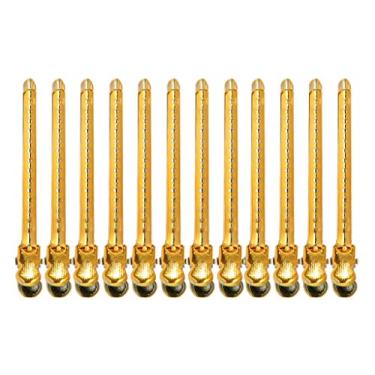 Imagem de barenx 12 peças de grampos de cabelo de corte de aço bico de pato para salão de beleza de barbeiro - amarelo