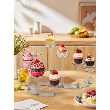 Imagem de Suporte transformável para exibição de figuras de acrílico transparente, 9 camadas, suporte para figuras, prateleira, suportes de exibição dobráveis, montagem fácil para bonecos e brinquedos