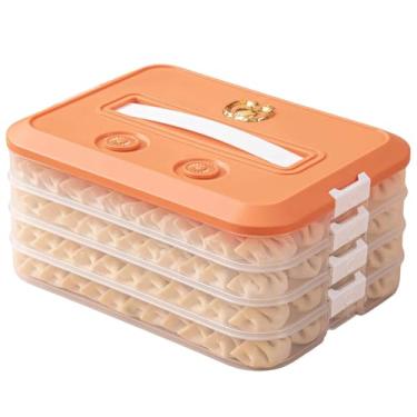 Imagem de Chewtoyo Caixa de bolinhos de grande capacidade com alça de transporte conveniente, recipiente de armazenamento de lanche seguro para congelador, temporizador de frescor e vedação hermética