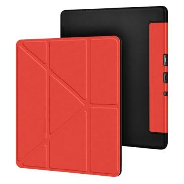 Imagem de Akacy Capa protetora de couro TPU para Kindle Scribe 10,2 polegadas modelos 2022 e 2024 com suporte de caneta com função hibernar/despertar automática (4)