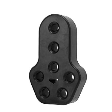 Imagem de Matybobe Bucha de escapamento de carro silenciador isolador de borracha suporte de montagem 7 furos 12 mm diâmetro universal durável resistente a alta temperatura (preto)