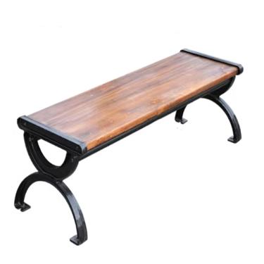 Imagem de TRGCJGH Banco de pátio sem costas, banco de varanda, banco de madeira externo, banco de jardim à prova de intempéries para terraço, jardim, deck e quintal, (120 cm/47,2 pol, costas nuas)