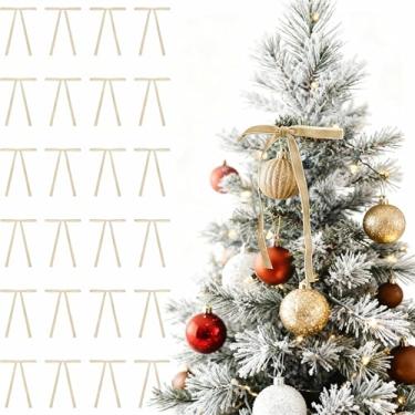 Imagem de ZFJSZMHH 36 peças de laços de árvore de Natal de veludo marrom brilhante 12,7 x 17,8 cm, laços rústicos para porta, guirlanda, lareiras, decoração de guirlanda, decoração de festa de Natal em casa (3