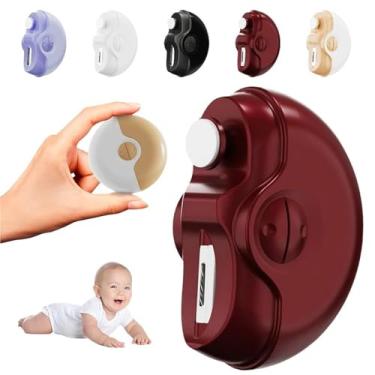 Imagem de Cortador de unhas elétrico, cortador de unhas elétrico de carregamento sem fio de 2 velocidades, cortador de unhas elétrico seguro para bebês, crianças, adultos, idosos (vermelho)