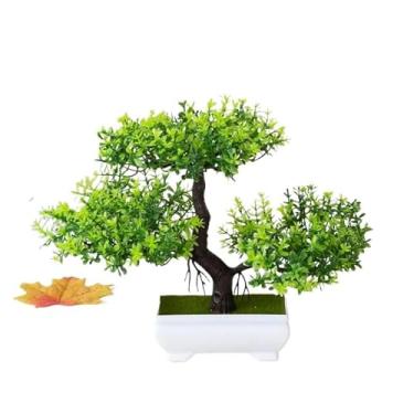 Imagem de Bonsai Artificial,Planta Artificial Decorativa para Casamento,Árvore Pequena Realista de Plástico(Verde)