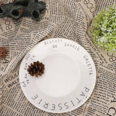 Imagem de ZJchao Toalha de Mesa para Livros, Toalha de Mesa de Jornal Tecido de Decorações de Clubes de Livros Linho de Algodão de Impressa Em Jornal Quadrado para Jantar, Festa, Piquenique, Decoração de Casa