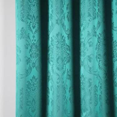 Imagem de Cortina Porta Jacquard Cortinas para Sala e Quarto Cozinha(Blue)