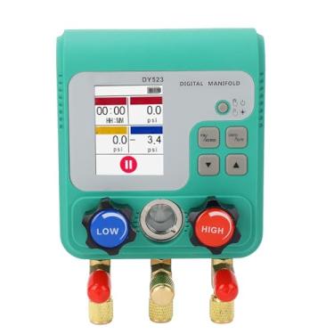 Imagem de YWBL-WH Medidor de Pressão de Coletor Digital, Testador de Vácuo HVAC Estável e Preciso Com Teste de Via Dupla para Reparo de CA de Carro e Manutenção de Refrigerador 165 Mm X 110 Mm X 60