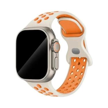 Imagem de Pulseira De Borracha Colorida Para Apple Watch Band 44mm 45mm 46mm 49m