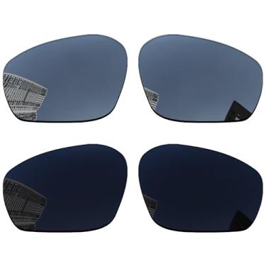 Imagem de Acefrog Lentes de reposição polarizadas de 1,5 mm para óculos de sol Oakley Field Jacket OO9402 64 mm, material atualizado, resistente a impactos - titânio preto e prata polarizado - 1,5 mm